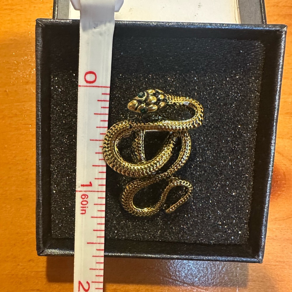 🎉HP🎉 Snake Brooch - Rustic Gold - Picture 4 of 9